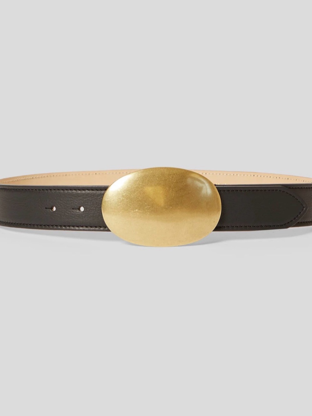 Myra leather black and gold belt